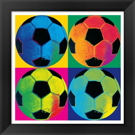 Framed Ball Four-Soccer Print