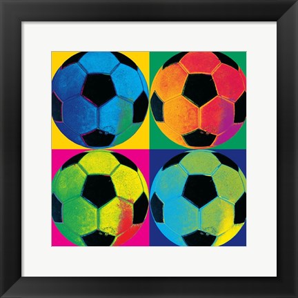 Framed Ball Four-Soccer Print