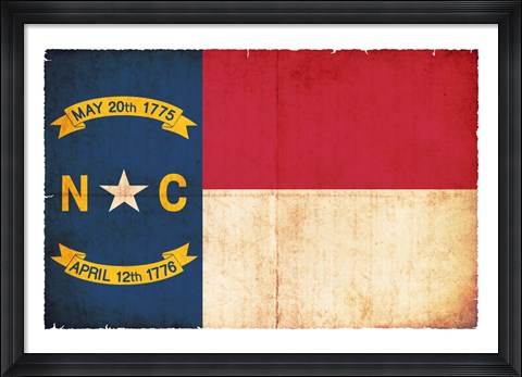Framed North Carolina Flag Print