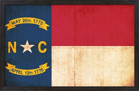 Framed North Carolina Flag Print