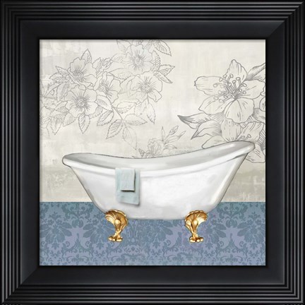 Framed Garden Bath I Print