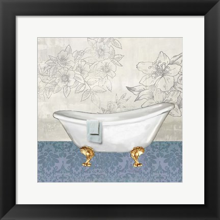 Framed Garden Bath I Print