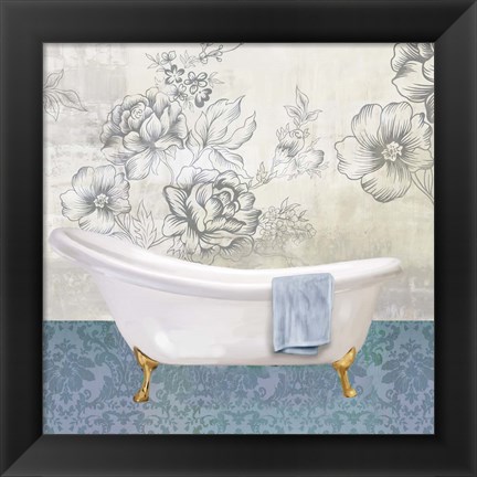 Framed Garden Bath II Print