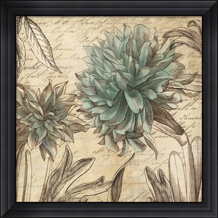 Framed Blue Botanical I Print