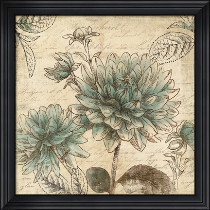 Framed Blue Botanical II Print