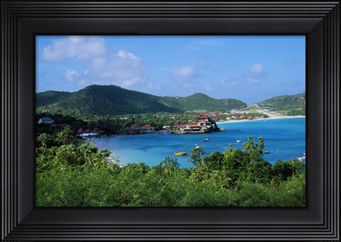 Framed Resort setting, Saint Barth, West Indies. Print
