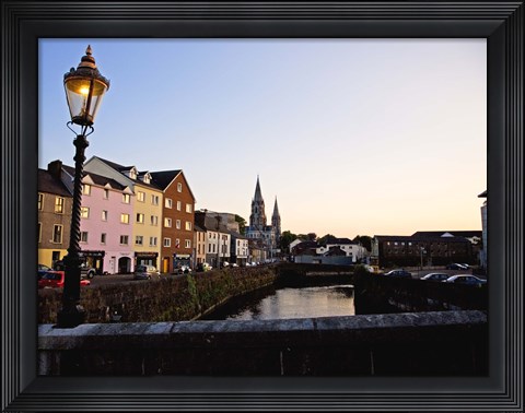Framed St Finbarr&#39;s Cathedral, River Lee (South Channel), Cork City, County Cork, Ireland Print