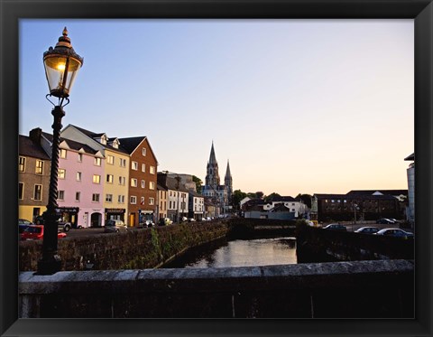 Framed St Finbarr&#39;s Cathedral, River Lee (South Channel), Cork City, County Cork, Ireland Print