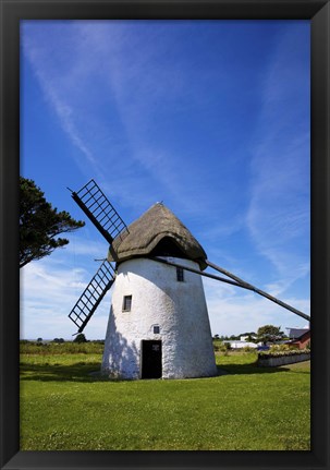 Framed Thatched Windmill, Tacumshane, County Wexford, Ireland Print