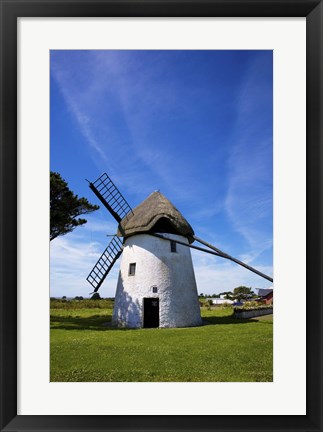 Framed Thatched Windmill, Tacumshane, County Wexford, Ireland Print