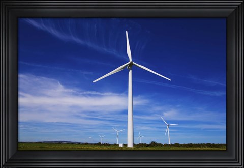 Framed Windfarm, Bridgetown, County Wexford, Ireland Print