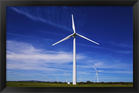 Framed Windfarm, Bridgetown, County Wexford, Ireland Print