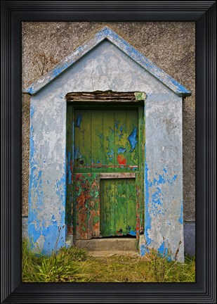 Framed Paint Effects, Old Cottage, Bunmahon, County Waterford, Ireland Print