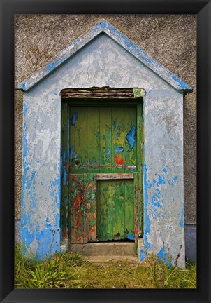 Framed Paint Effects, Old Cottage, Bunmahon, County Waterford, Ireland Print