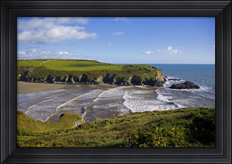 Framed Stradbally Strand, The Copper Coast, County Waterford, Ireland Print