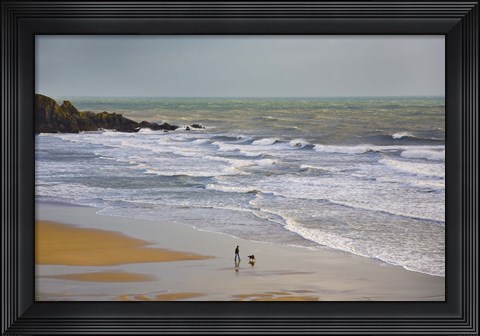Framed Bunmahon Strand, The Copper Coast, County Waterford, Ireland Print