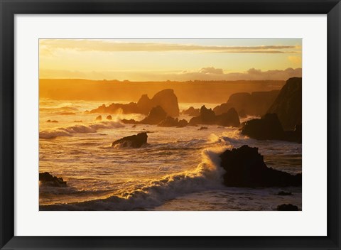 Framed Westerly View, From Bunmahon, The Copper Coast, County Waterford, Ireland Print