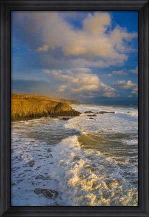 Framed Stage Cove, Near Bunmahon, The Copper Coast, County Waterford, Ireland Print