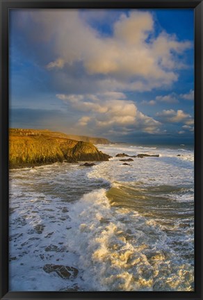 Framed Stage Cove, Near Bunmahon, The Copper Coast, County Waterford, Ireland Print