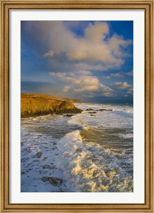 Framed Stage Cove, Near Bunmahon, The Copper Coast, County Waterford, Ireland Print