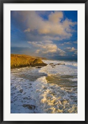 Framed Stage Cove, Near Bunmahon, The Copper Coast, County Waterford, Ireland Print