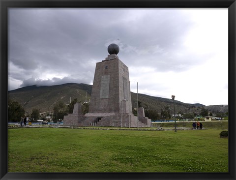 Framed Middle of the World Monument, Mitad Del Mundo, Quito, Ecuador Print