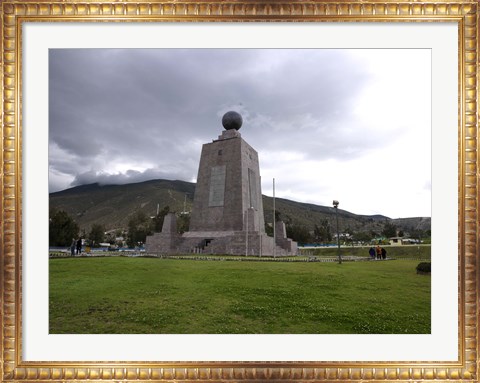 Framed Middle of the World Monument, Mitad Del Mundo, Quito, Ecuador Print
