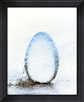 Framed Crystal egg under water Print