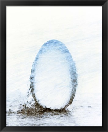 Framed Crystal egg under water Print