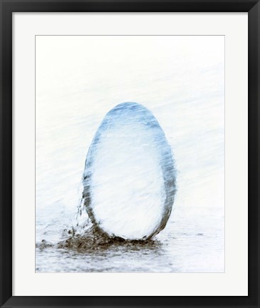 Framed Crystal egg under water Print