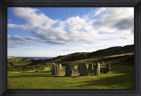 Framed Drombeg Stone Circle, Near Glandore, County Cork, Ireland Print