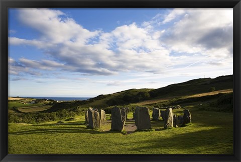 Framed Drombeg Stone Circle, Near Glandore, County Cork, Ireland Print