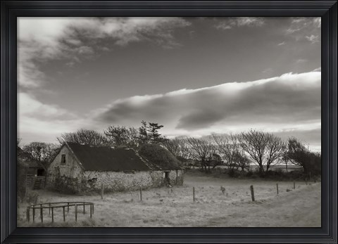 Framed Old Unused Farm near Ballyvooney, The Copper Coast, County Waterford, Ireland Print