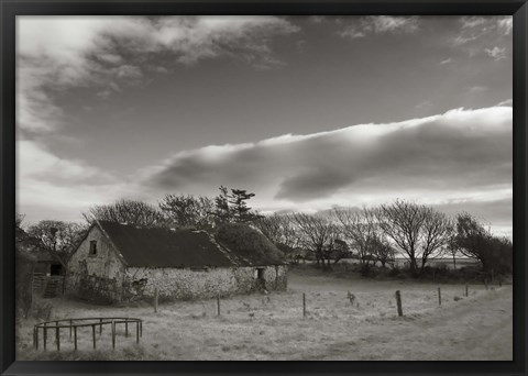 Framed Old Unused Farm near Ballyvooney, The Copper Coast, County Waterford, Ireland Print