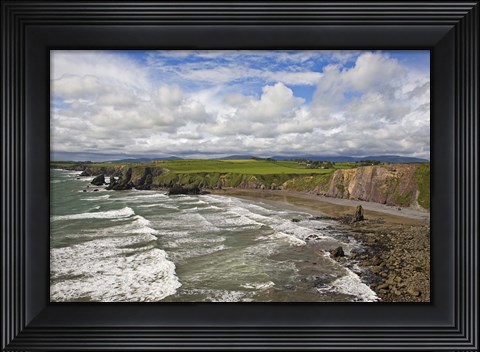 Framed Ballydowane Cove on the Copper Coast, County Waterford, Ireland Print