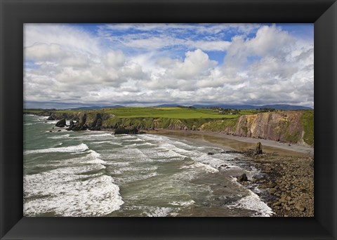 Framed Ballydowane Cove on the Copper Coast, County Waterford, Ireland Print