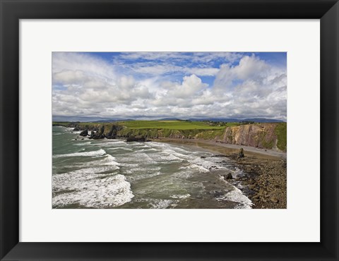 Framed Ballydowane Cove on the Copper Coast, County Waterford, Ireland Print