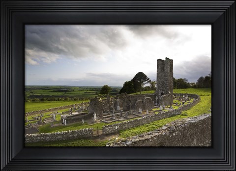Framed Remains of the Church on St Patrick&#39;s Hill, Slane, Co Meath, Ireland Print