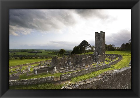 Framed Remains of the Church on St Patrick&#39;s Hill, Slane, Co Meath, Ireland Print