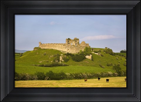 Framed Ruined walls of Roche Castle, County Louth, Ireland Print