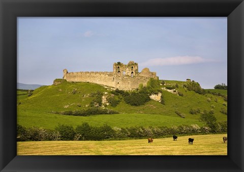 Framed Ruined walls of Roche Castle, County Louth, Ireland Print