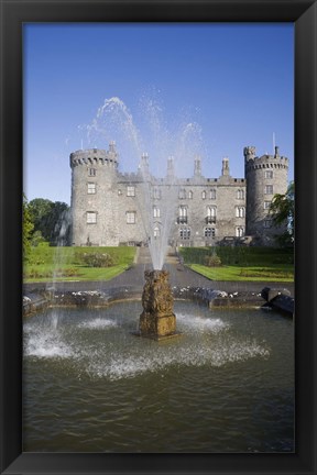 Framed Kilkenny Castle - rebuilt in the 19th Century, Kilkenny City, County Kilkenny, Ireland Print