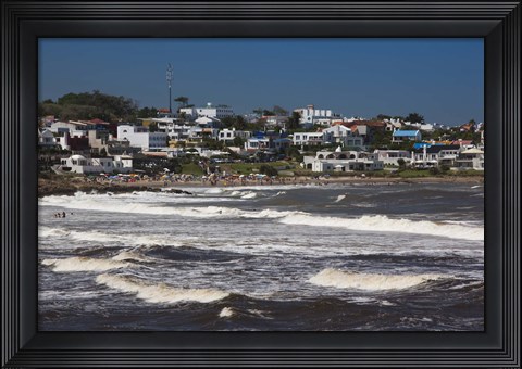Framed Buildings at the waterfront, Playa La Boca, La Barra, Punta Del Este, Maldonado, Uruguay Print