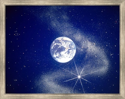 Framed Earth scene from Space Print