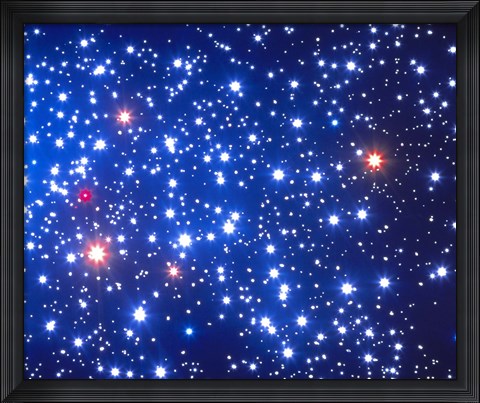 Framed Stars in Space Print