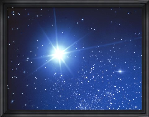 Framed Space with starburst Print