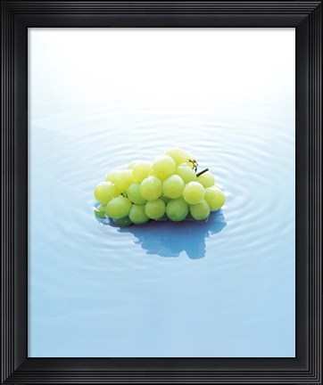 Framed Bunch of Grapes Floating On Water Print