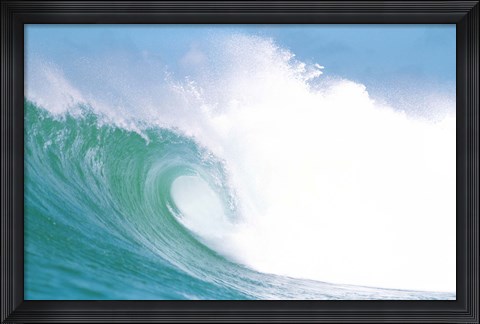 Framed Huge Waves in Ocean Print
