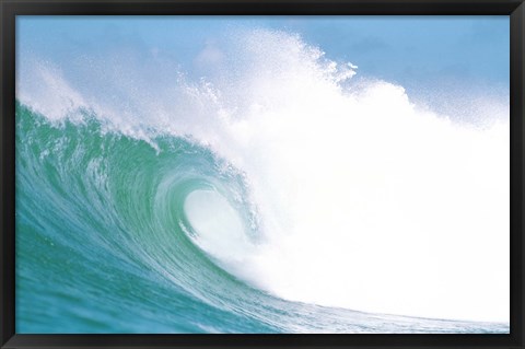 Framed Huge Waves in Ocean Print