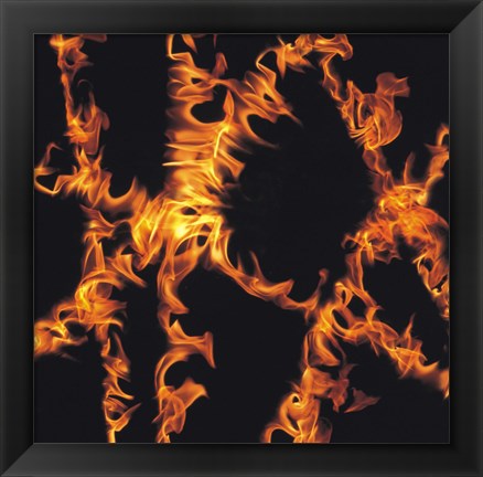 Framed Multiple Flames Print